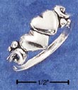 
Sterling Silver Double Heart With Scroll 
