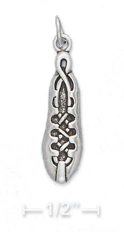 
Sterling Silver 1 Inch Irish Dancing Shoe Charm With Hollow Back
