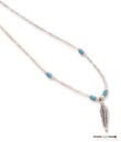 
SS 18 Inch Liquid Silver Necklace Turquoi
