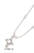 
SS 16 Inch LS Bead Open Cross Necklace 6m

