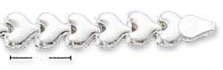 
Sterling Silver 7 Inch Puff Heart Stampato Bracelet
