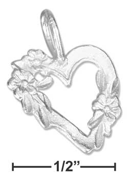 
Sterling Silver DC Heart With Wrapped Flowers Charm
