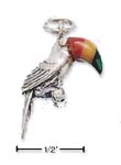 
Sterling Silver Toucan Three Color Stone 
