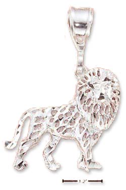 
Sterling Silver Large Filigree Full Body Lion Charm
