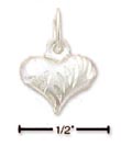 
Sterling Silver Tiny 10mm Etched Puffed H
