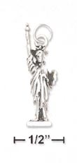 
Sterling Silver Antiqued 3d Statue Of Lib
