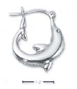 
Sterling Silver Medium Curved Dolphin Hoo
