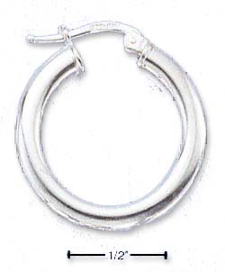 
Sterling Silver 23mm 4mm Stock French Lock Earrings
