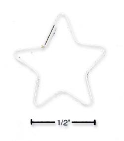 
Sterling Silver Small 29mm Star Shape Wire Earrings
