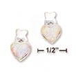 
SS 8mm Synthetic Pink Opal Heart Kiss Pos
