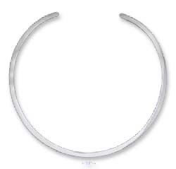 
Sterling Silver 4mm Flat Open Ended Collar Necklace
