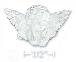 
Sterling Silver Satin Sparkle-Cut 17x29mm Raphael Angel Tack Pin
