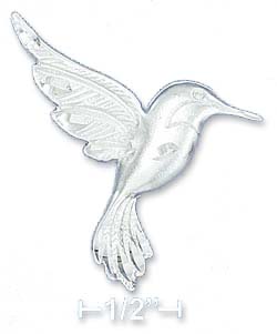 
Sterling Silver 29x34mm Sparkle-Cut Humming Bird Pin
