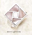 
Sterling Silver Square Inlayed Pink Mop M
