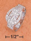 
Sterling Silver CZ Ring Depicting A Belt 

