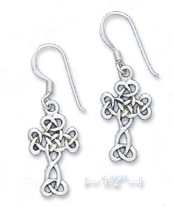 
Sterling Silver 7/8 Inch Scrolled Celtic Design CroSterling Silver Earrings

