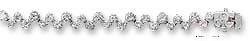
Sterling Silver 7 Inch Rhodium Plated Clear Cubic Zirconia Bubbles Bracelet

