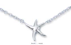 
Sterling Silver 17 Inch Contemporary StarFish On Cable necklace
