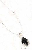 
SS 16 Inch LS Necklace Onyx Bottom Loop D
