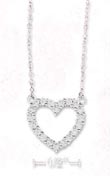 
SS 17 Inch Cable Chain Necklace 16mm CZ O

