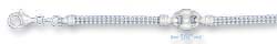 
Sterling Silver Italian 7 Inch Round Bead Bracelet Puffed Links
