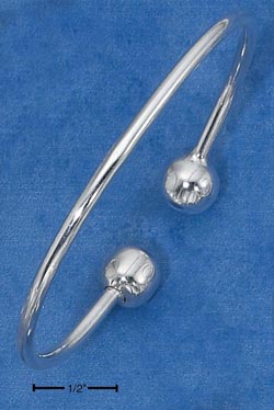 
Sterling Silver Child Cuff With Removable Ball End
