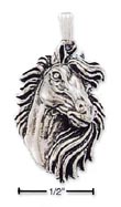 
Sterling Silver Horse Head With Flowing M

