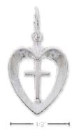 
Sterling Silver Open Heart With Center Cr
