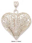 
Sterling Silver Extra Large Filigree Hear
