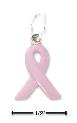 
Sterling Silver Pink Enamel Awareness Ribbon Charm
