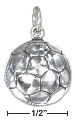
Sterling Silver Soccer Ball Charm With Hollow Back
