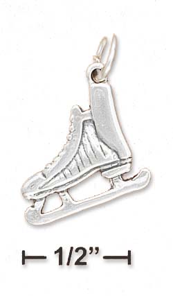 
Sterling Silver 3d Antiqued Hockey Ice Skate Charm
