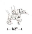 
Sterling Silver Antiqued 3d Puppy With Pa
