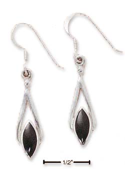 
Sterling Silver Thin Marquise Designer yx Earrings
