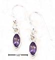 
Sterling Silver Marquise Amethyst Dangle 
