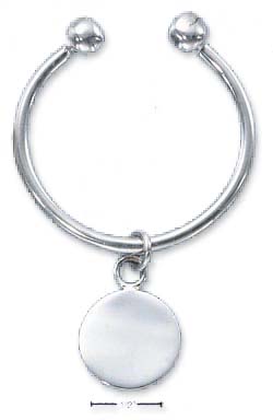 
Sterling Silver Horseshoe Key Chain With Round Tag
