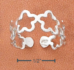 
Sterling Silver Continuous Cut Out Floral Toe Ring
