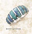 
SS Graduated Seven Stone Inlay Blue Opal 
