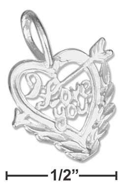 
Sterling Silver DC I Love You With In Heart Charm
