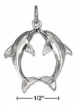 
Sterling Silver Two Dolphins Touching Nos
