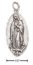 
Sterling Silver Antiqued Virgin Mary On O
