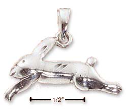 
Sterling Silver Sparkle-Cut Bunny In Flight Charm
