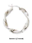 
Sterling Silver 28mm Twisted Ribbon Hoop 
