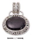 
Sterling Silver Marcasite Large Oval Onyx
