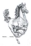 
Sterling Silver Large Galloping Horse Pin
