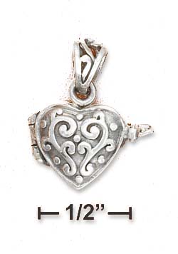 
Sterling Silver Small Puffed Heart Locket Pendant
