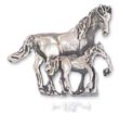 
SS 32 mm High 3-D Mother Horse Her Baby H
