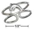 
Sterling Silver Double Band Ring Dolphin 
