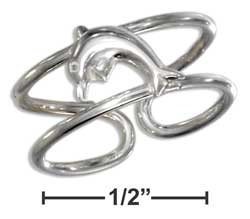 
Sterling Silver Double Band Ring Dolphin Toe Ring
