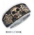 
Sterling Silver Mens Bronze Skull With Wi
